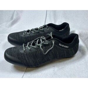 Tommaso Strada Aria Black Knit Indoor Cycling Shoes Men's Size US 11 EU 45 Cleat
